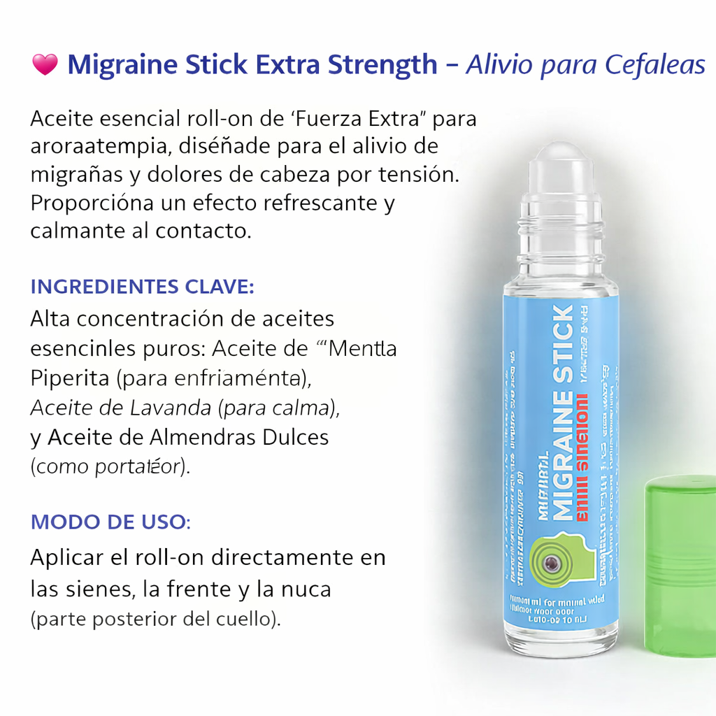 Migraine Stick Alivio Instantáneo para el Dolor de Cabeza